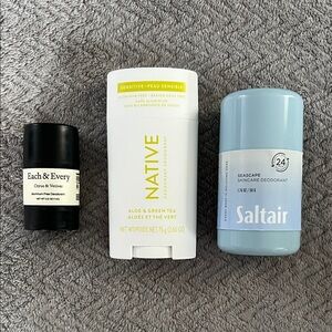 💋3/$10💋Lot of Deodorants Native Saltair Each & Every 3 Pieces